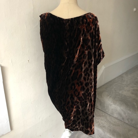 DVF Diane Von Furstenberg Wilma Joon Brown Velvet Leopard Print Dress EUC Size 8 - Picture 5 of 9